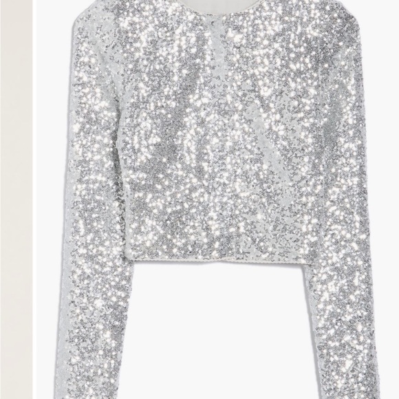 Good American Jackets & Blazers - NWT Good American Cluster Sequin Cropped Cardigan